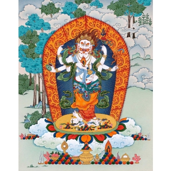 Zdjęcie Biały Mahakala - Gynkar (Gonkar) 15 x 20 cm.